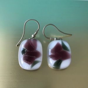 NEW! HANDMADE GLASS  EARRINGS